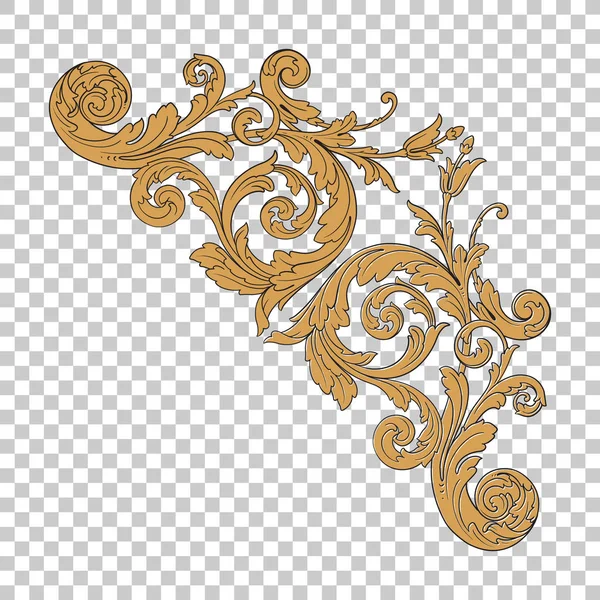 Aislar ornamento de esquina — Vector de stock