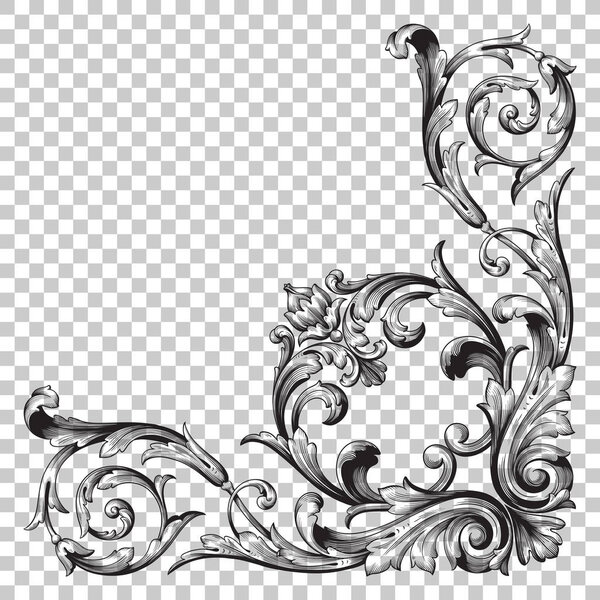 Изолированный угловой орнамент
