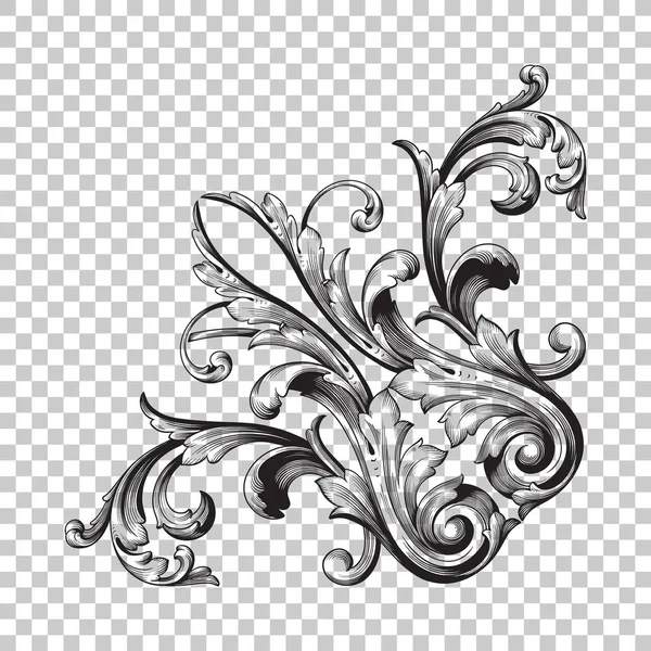 Aislar ornamento de esquina — Vector de stock