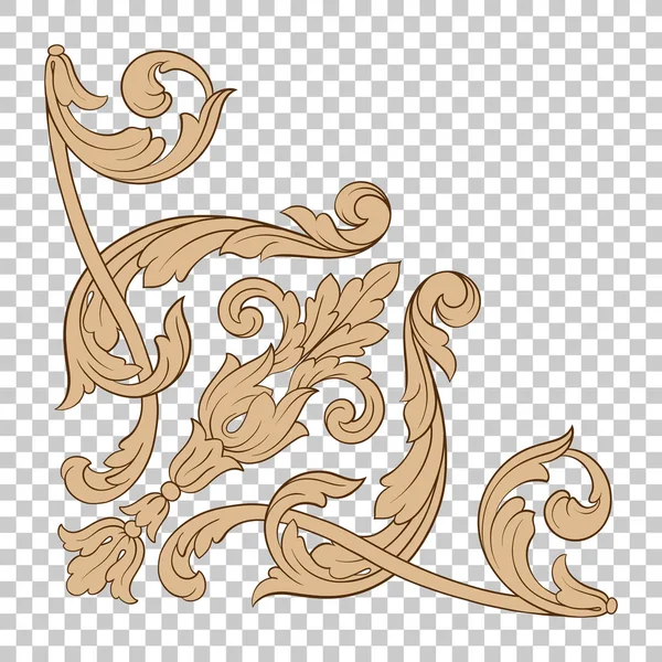 Aislar ornamento de esquina — Vector de stock