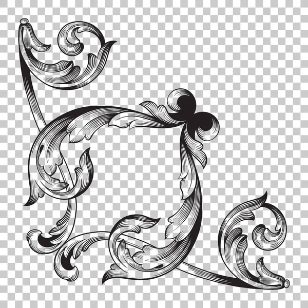 Aislar ornamento de esquina — Vector de stock