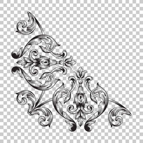 Изолированный угловой орнамент
