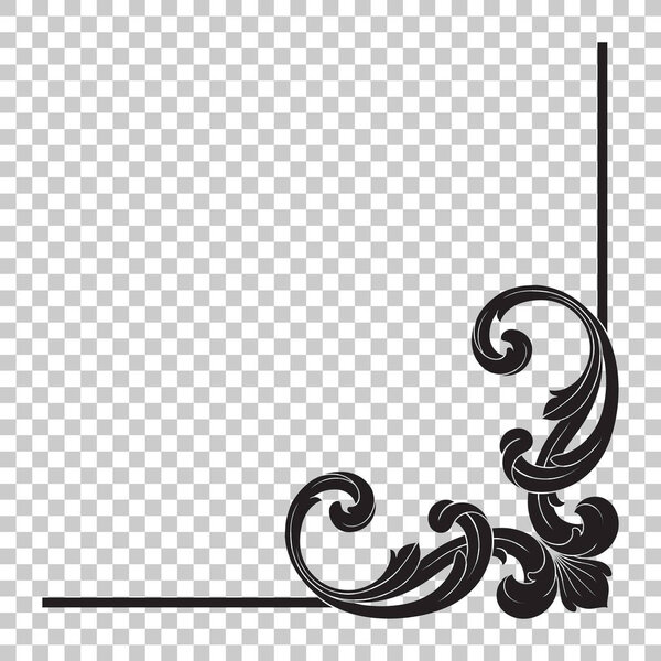 Изолированный угловой орнамент
