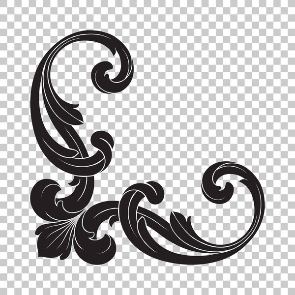 Изолированный угловой орнамент
