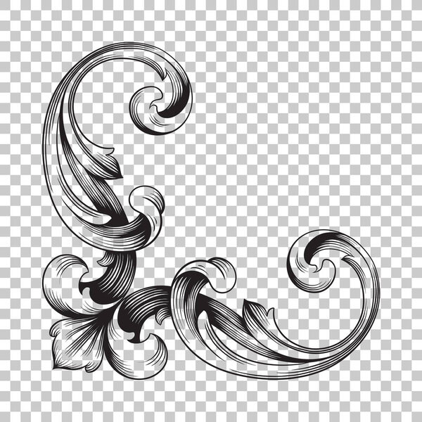 Изолированный угловой орнамент
