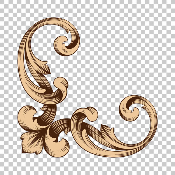 Изолированный угловой орнамент
