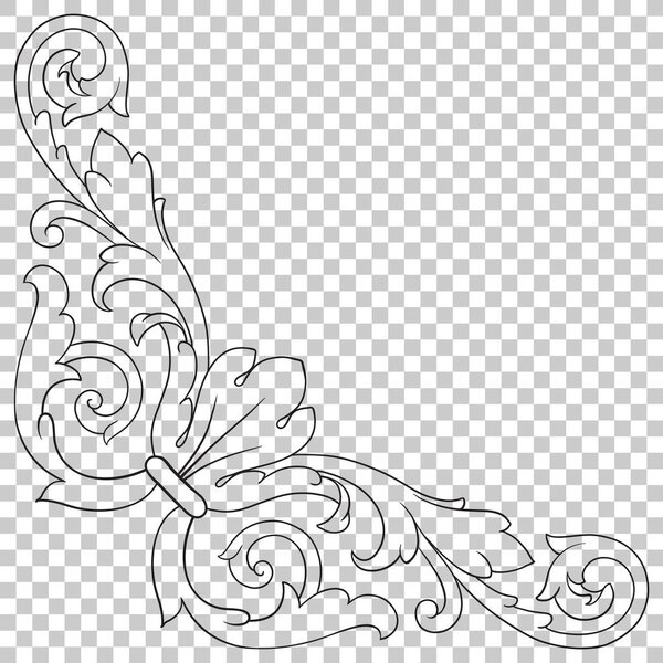 Угловой элемент украшения в стиле барокко
.