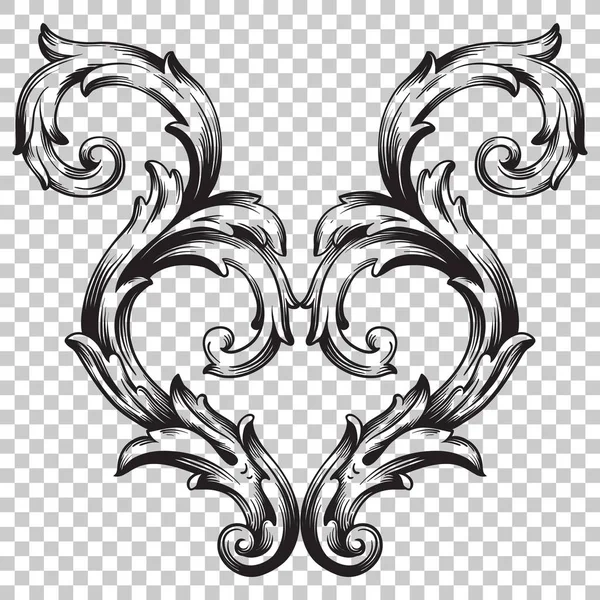 Ornament in baroque style. — Stock Vector