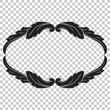 Isolate ornament in baroque style clipart