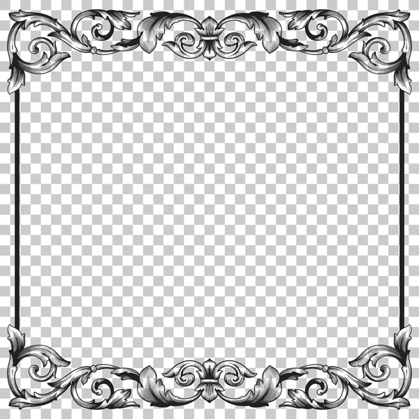 Isolate ornament in baroque style — Stock Vector