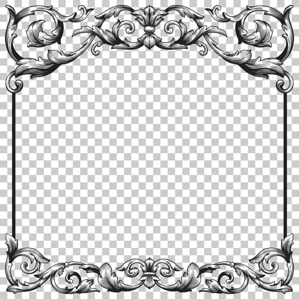 Isolate ornament in baroque style — Stock Vector