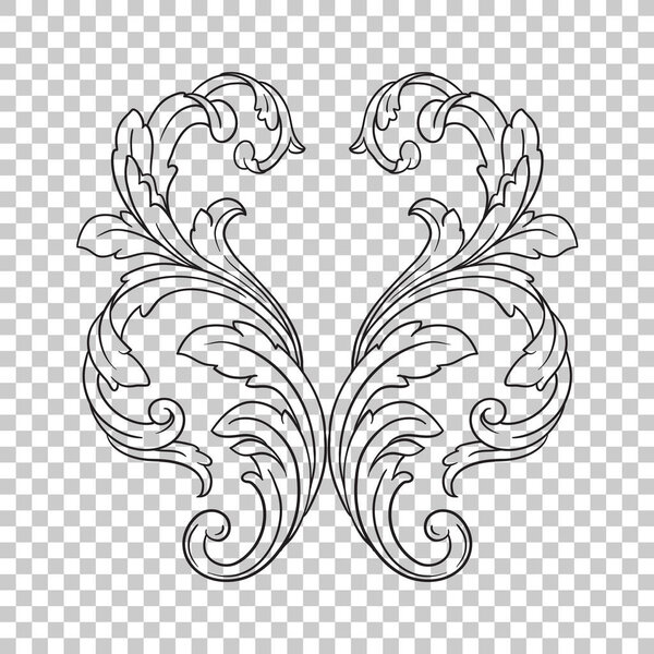 Isolate ornament in baroque style