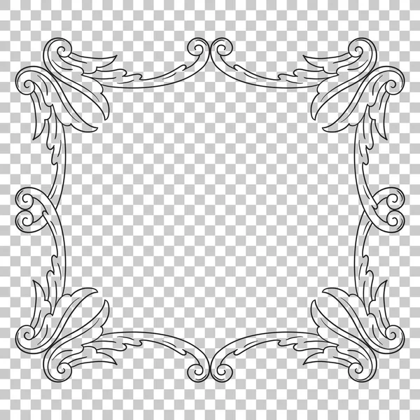 Ornamento isolato in stile barocco — Vettoriale Stock