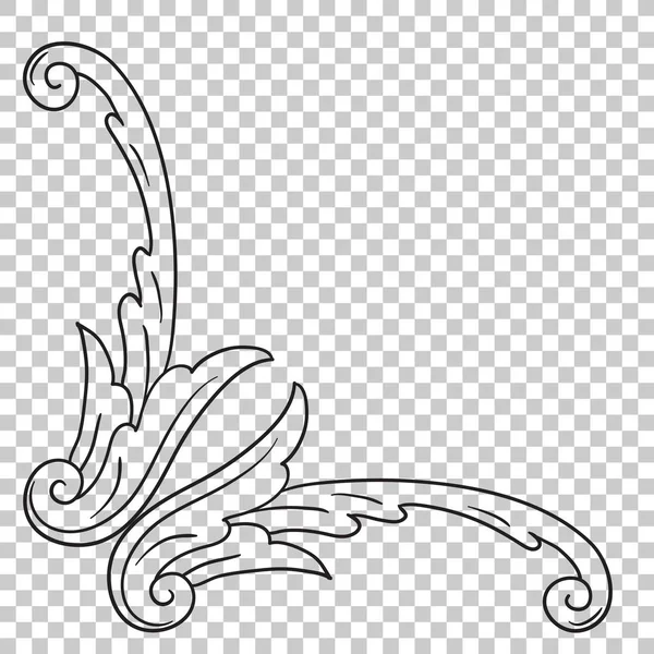 Isolate ornament in baroque style — Stock Vector