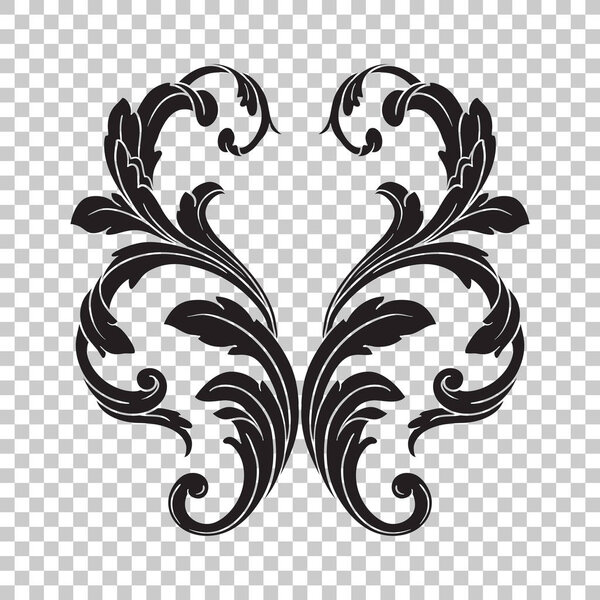 Isolate ornament in baroque style