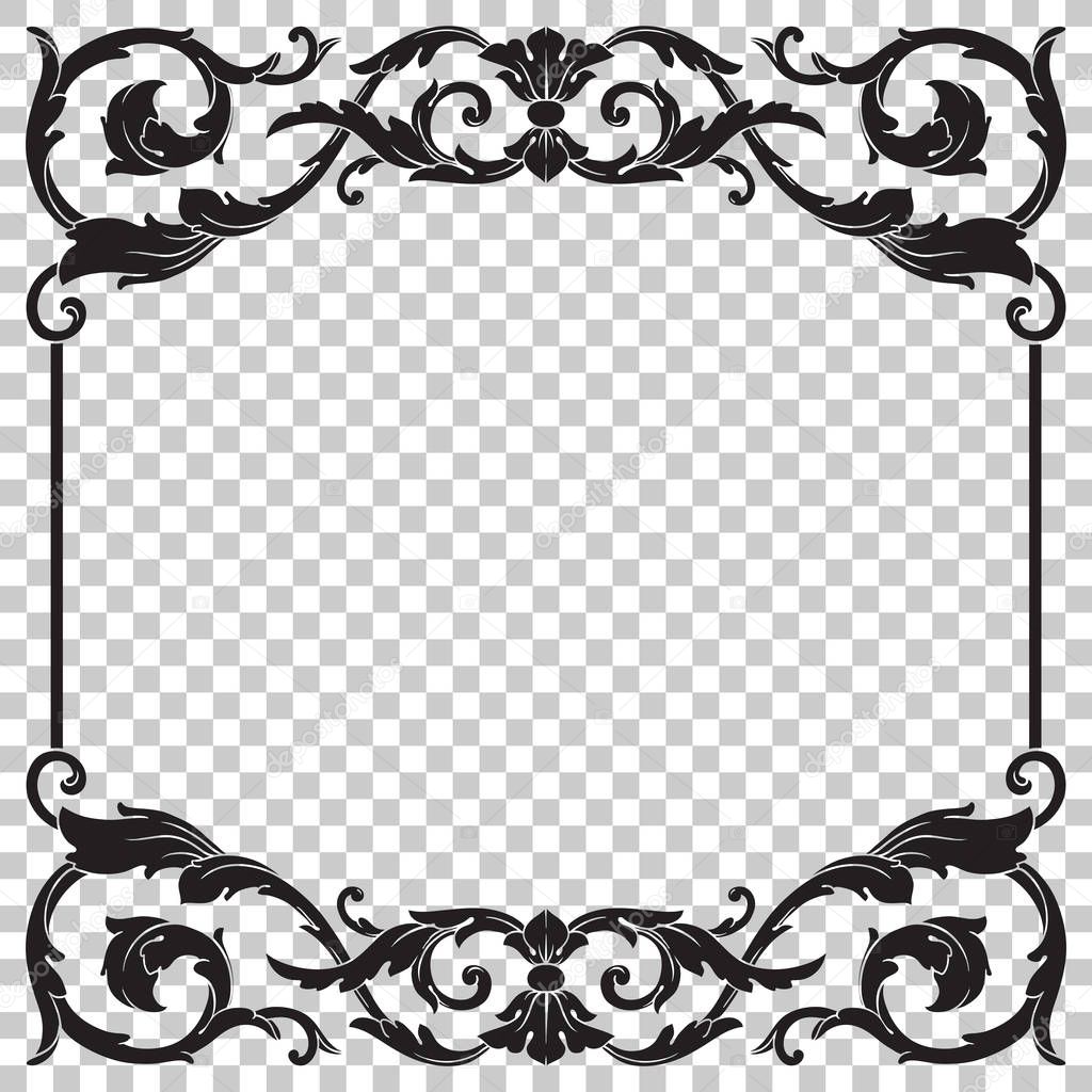 Isolate ornament in baroque style