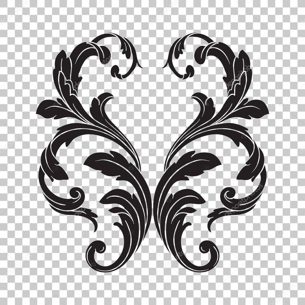 Isolate ornament in baroque style