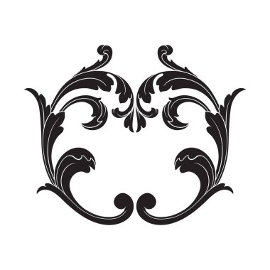 Vintage Barok süsleme öğesi
