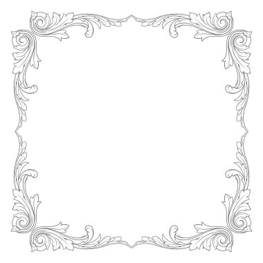 Vintage Barok süsleme öğesi