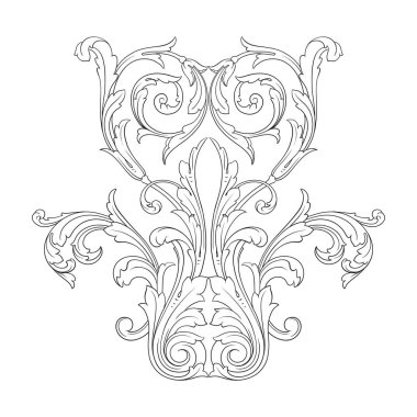 Vintage Barok süsleme öğesi