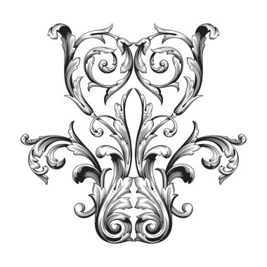 Vintage Barok süsleme öğesi