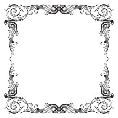 Vintage Barok süsleme öğesi