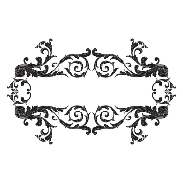 Elément d'ornement baroque vintage — Image vectorielle