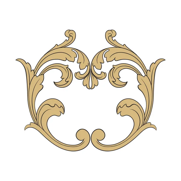 Vintage baroque ornament element — Stock Vector