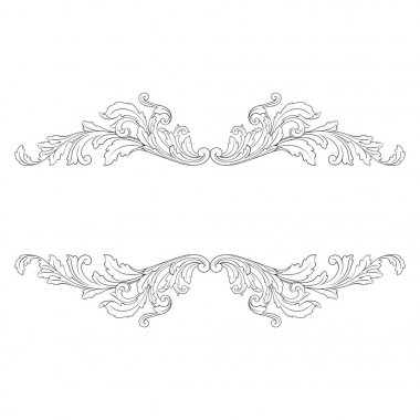 Barok vektör vintage öğeler