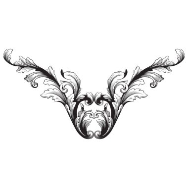 Barok vektör vintage öğeler