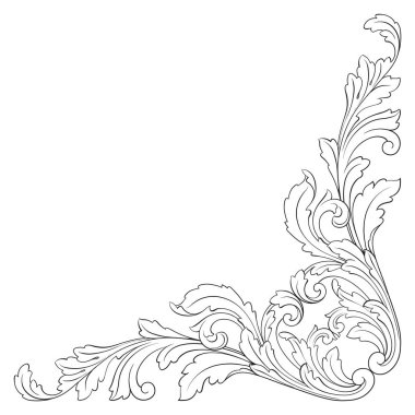 Barok vektör vintage öğeler