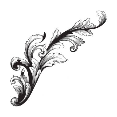 Barok vektör vintage öğeler