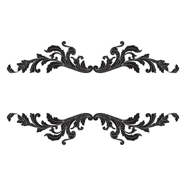 Vecteur baroque éléments vintage — Image vectorielle