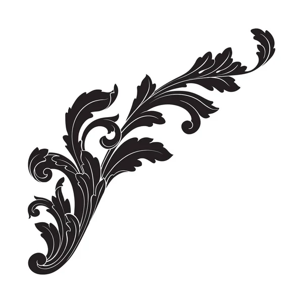 Vector barroco elementos vintage — Vector de stock