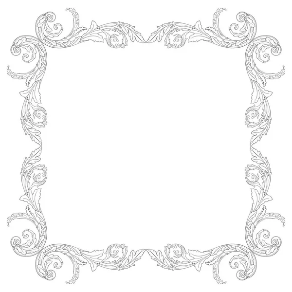 Vector isolated ornament in baroque style. — Stock Vector