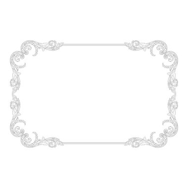 Süsleme vintage Barok vektör