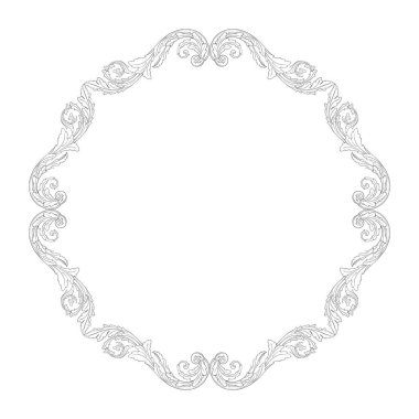 Süsleme vintage Barok vektör