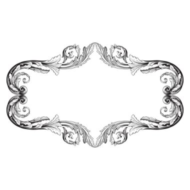 Süsleme vintage Barok vektör