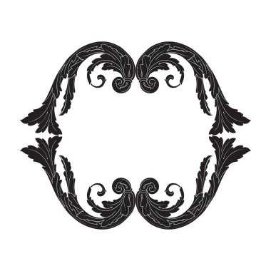 Süsleme vintage Barok vektör