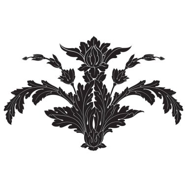 Vintage Barok çerçeve kaydırma süsleme 