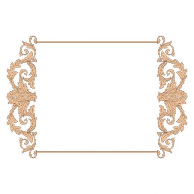Vintage Barok çerçeve kaydırma süsleme 