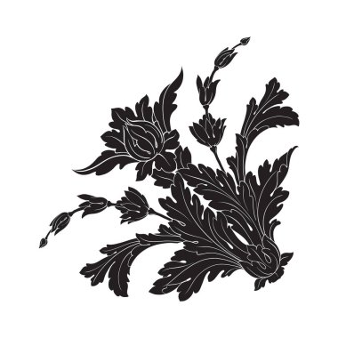 Vintage Barok çerçeve kaydırma süsleme 