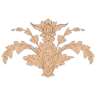 Vintage Barok çerçeve kaydırma süsleme 