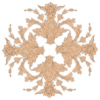 Vintage Barok çerçeve kaydırma süsleme 