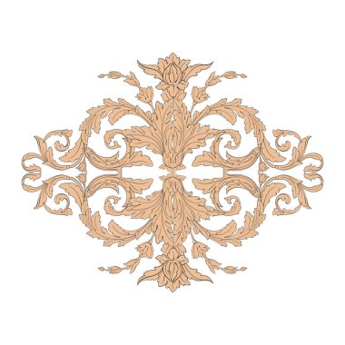 Vintage Barok süsleme vektör
