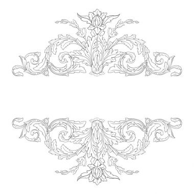 Vintage Barok süsleme vektör