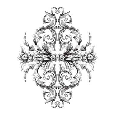 Vintage Barok süsleme vektör