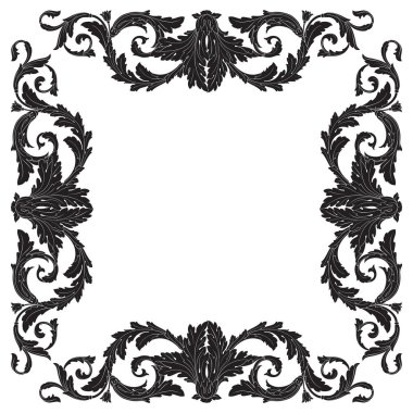 Vintage Barok süsleme vektör