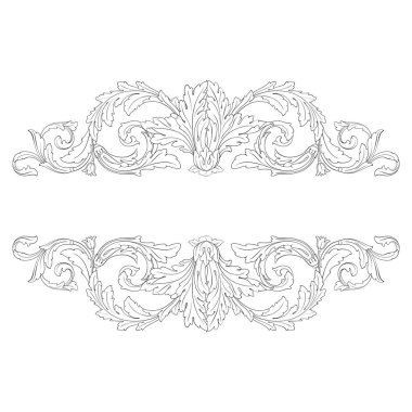 Vintage Barok süsleme vektör