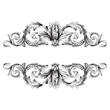Vintage Barok süsleme vektör